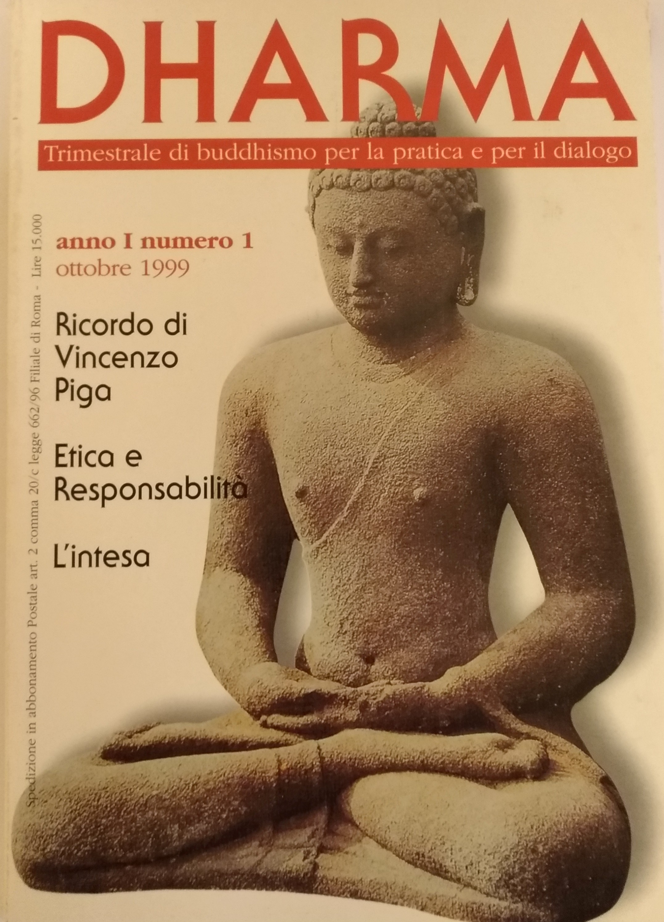 RIVISTA - DHARMA n.1 anno 1, ott 99